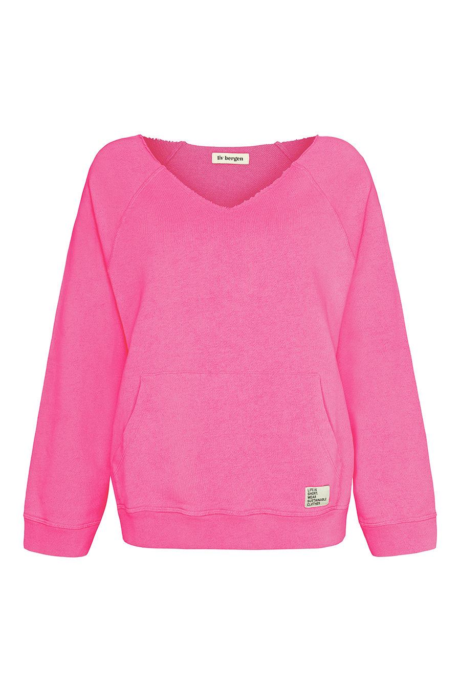 Liv Bergen V-Sweater "100% Organic Cotton" in rose