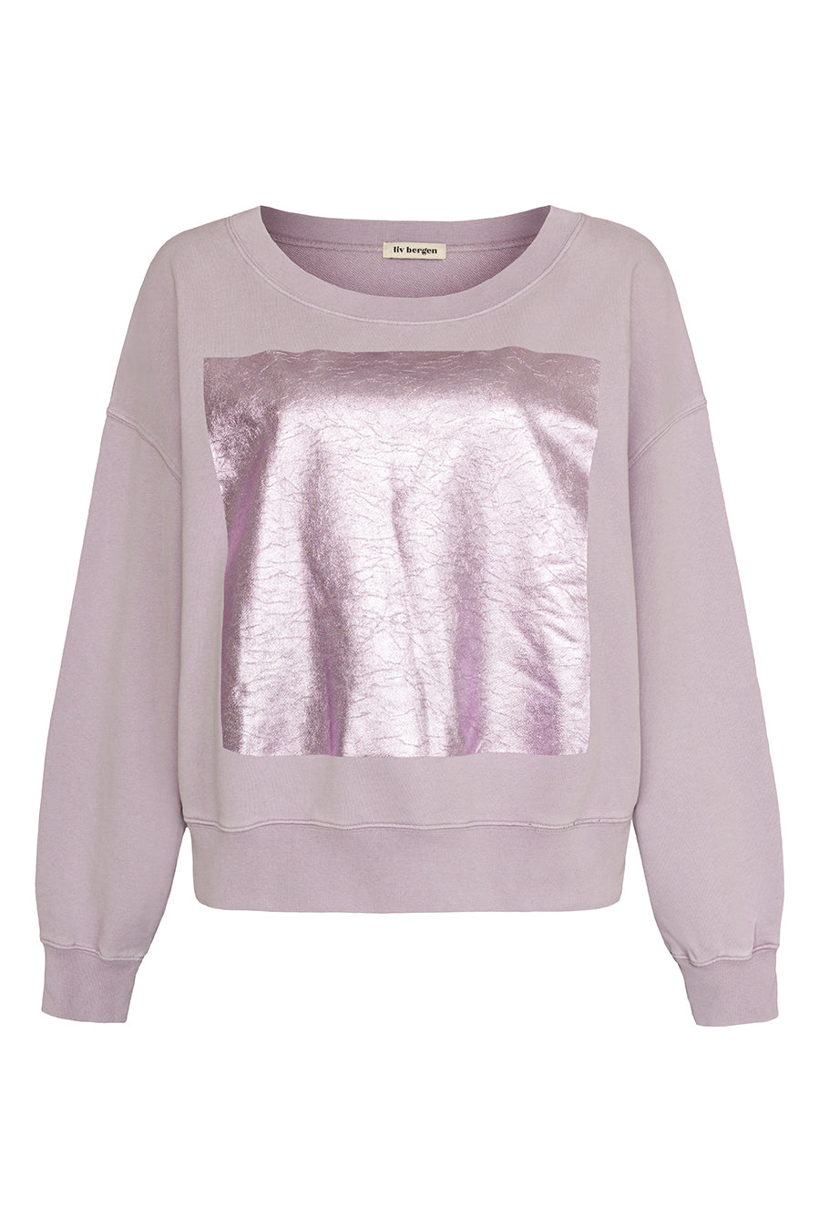 Liv Bergen Sweater square "100% Organic Cotton" in lilac