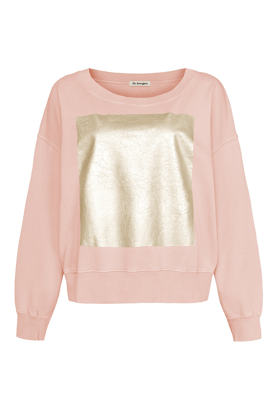 Liv Bergen Sweater square "100% Organic Cotton" in powder