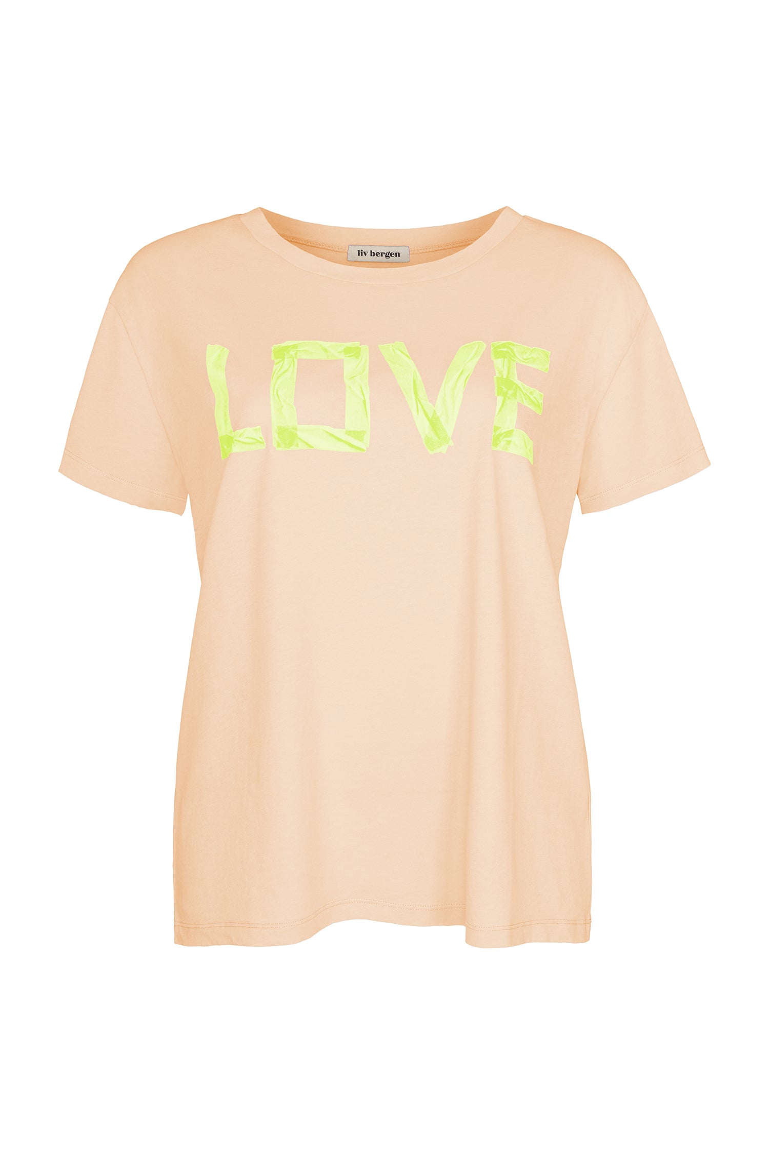 Liv Bergen T-Shirt LOVE in apricot