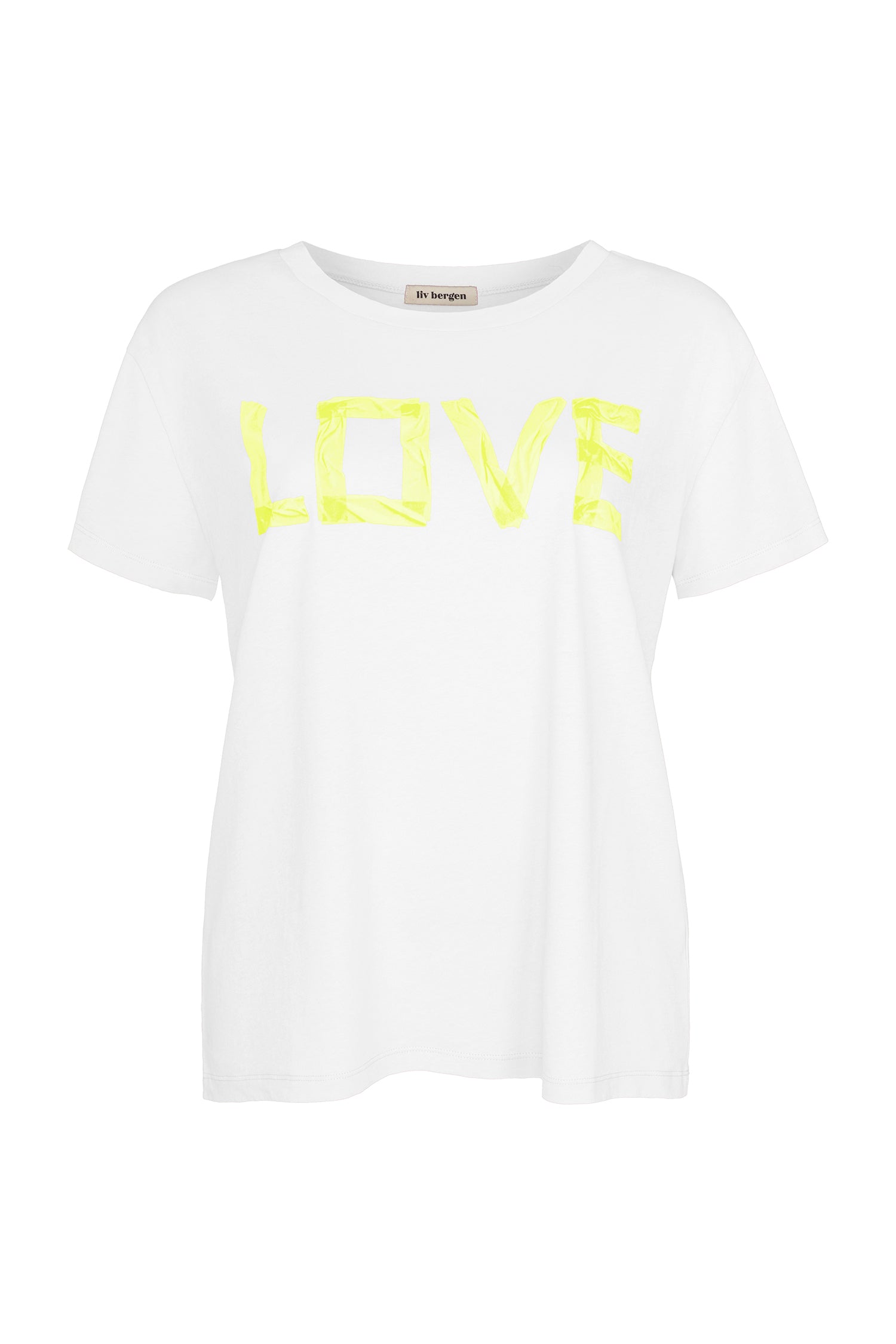 Liv Bergen T-Shirt LOVE in optic white