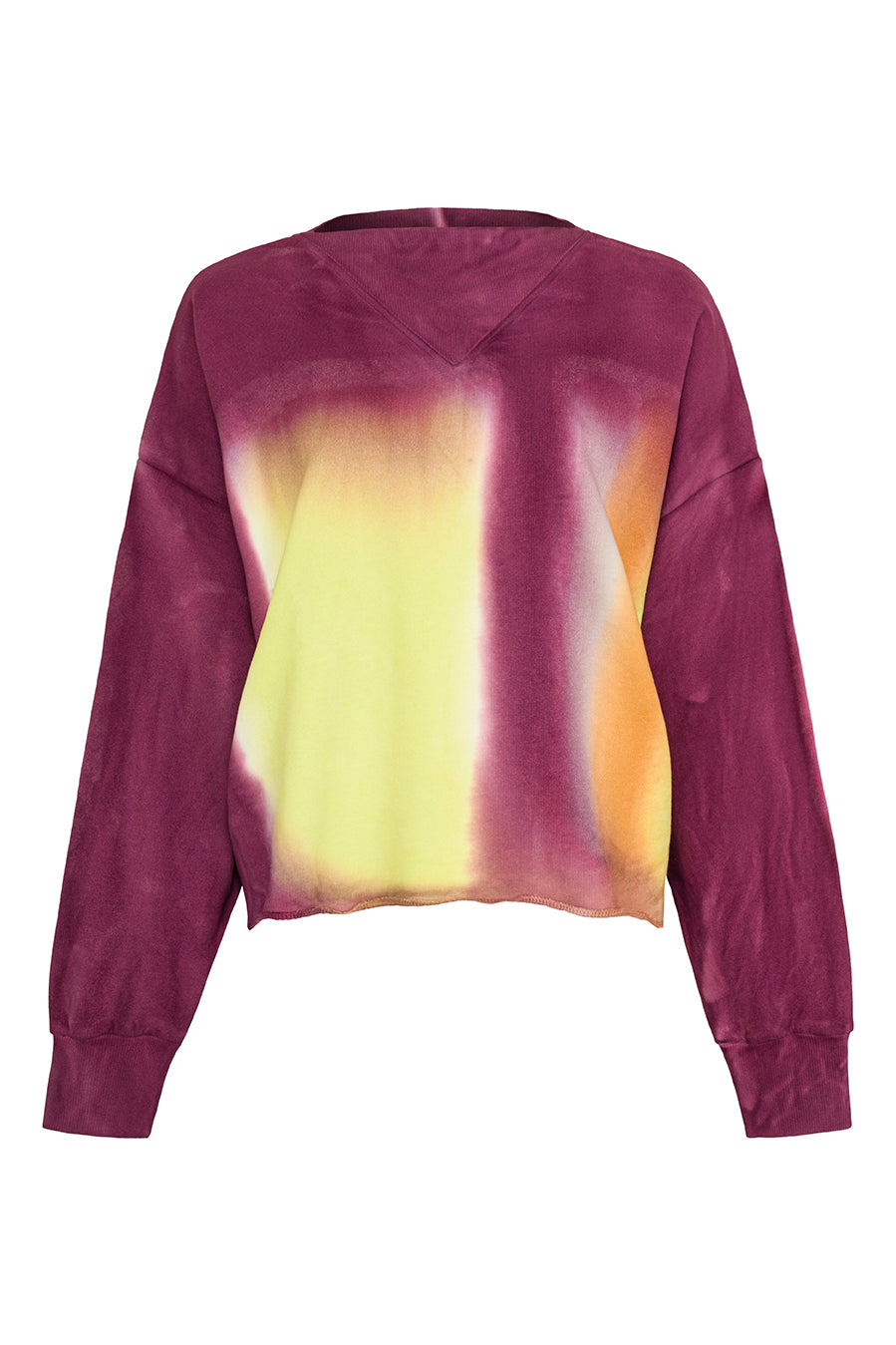 Liv Bergen Sweater handpainted in aubergine