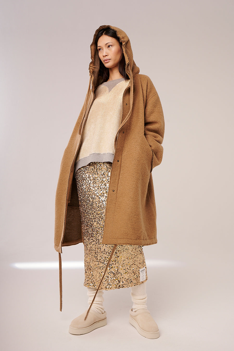 Liv Bergen Jacke Parka in camel