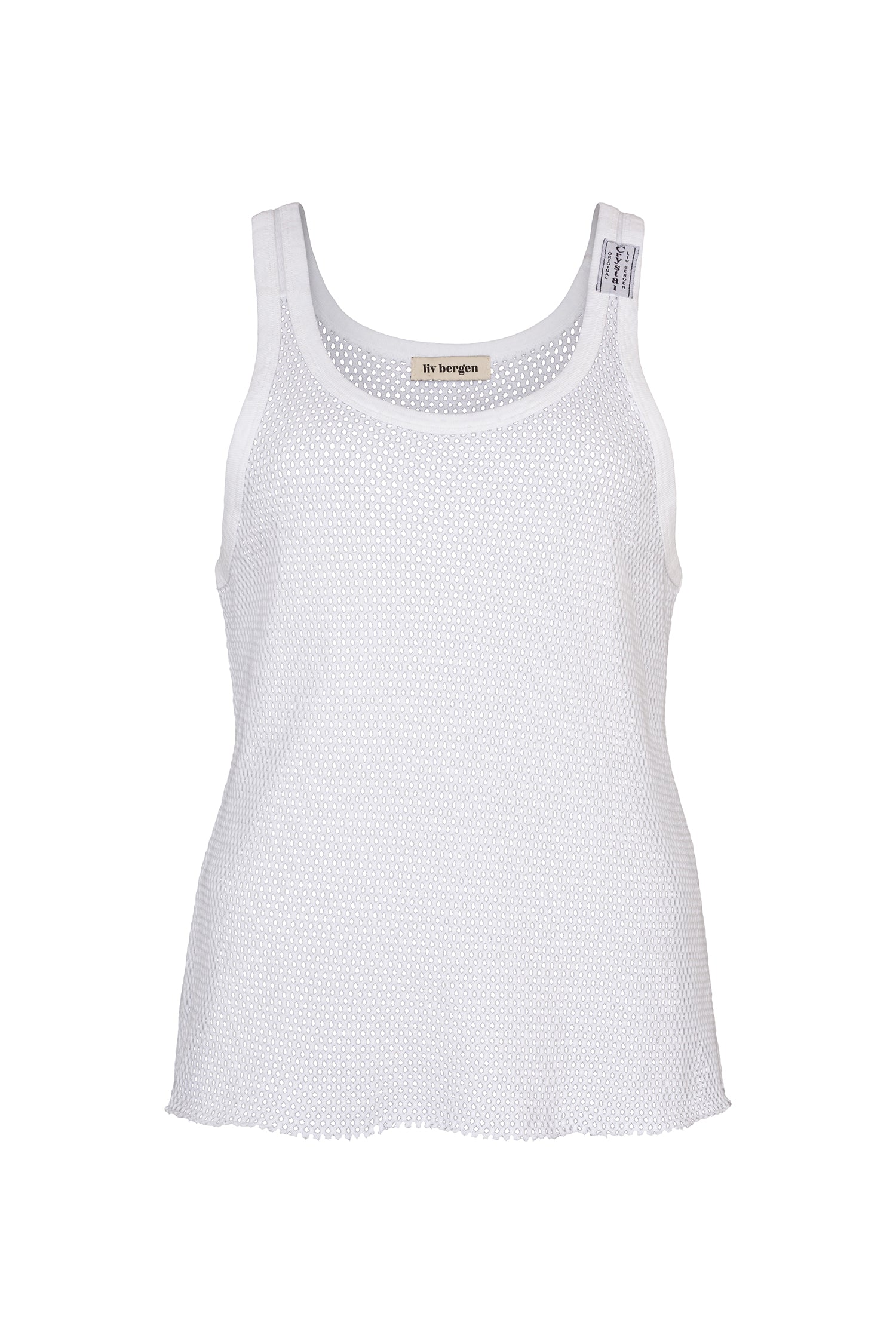 Liv Bergen Top Net in optic white