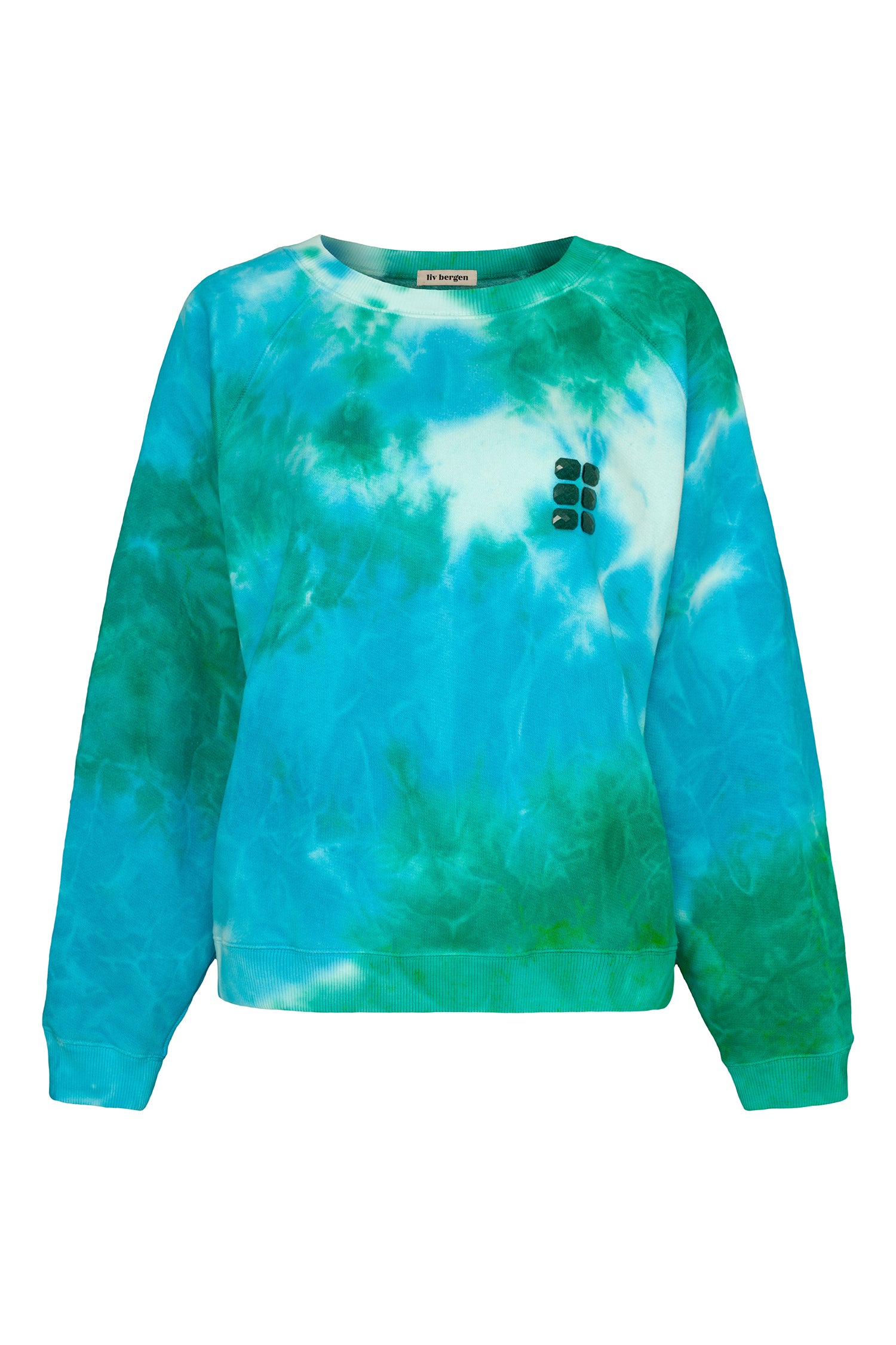 Liv Bergen Sweater Clouds in turquoise