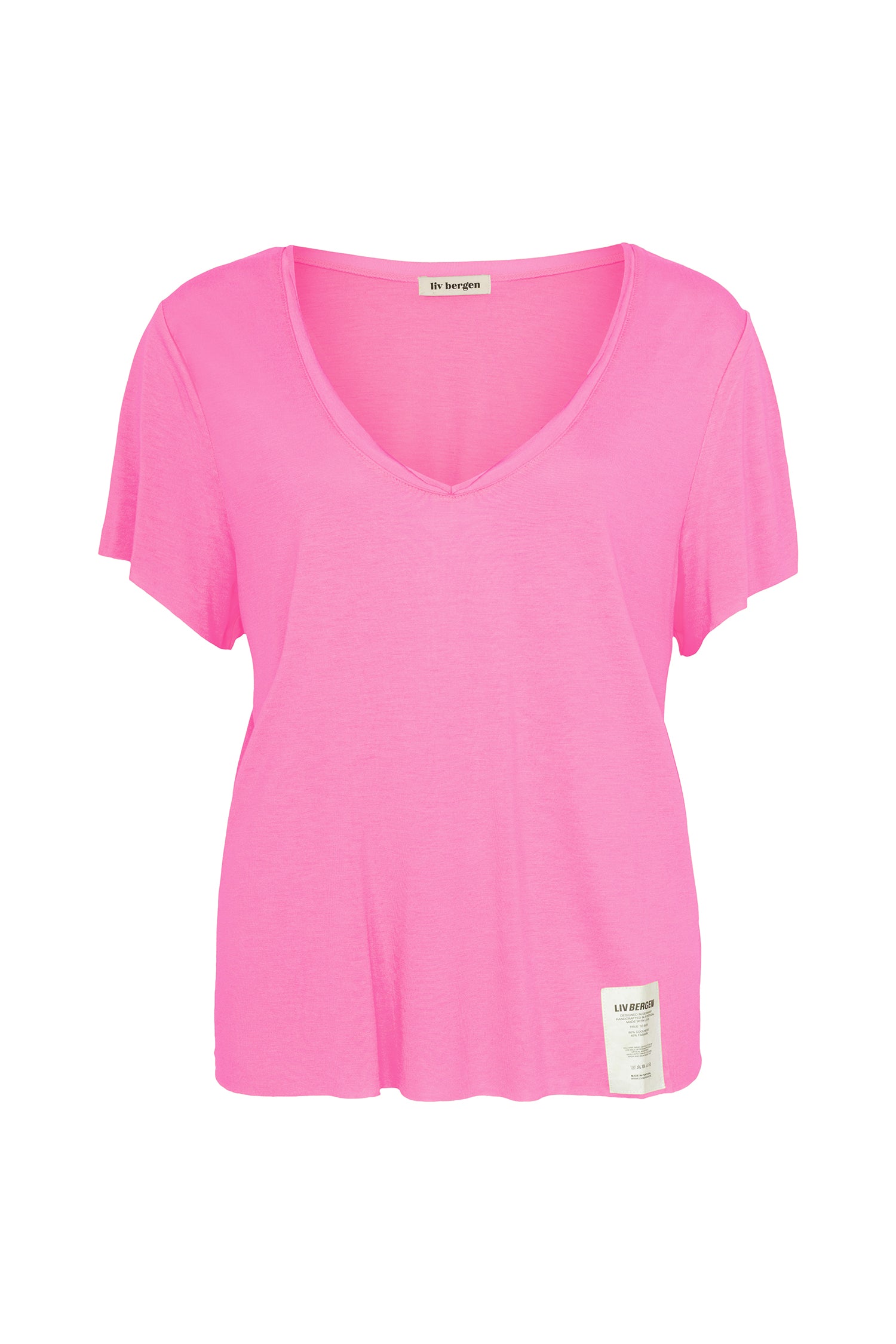 Liv Bergen T-Shirt Vulcano in neon pink