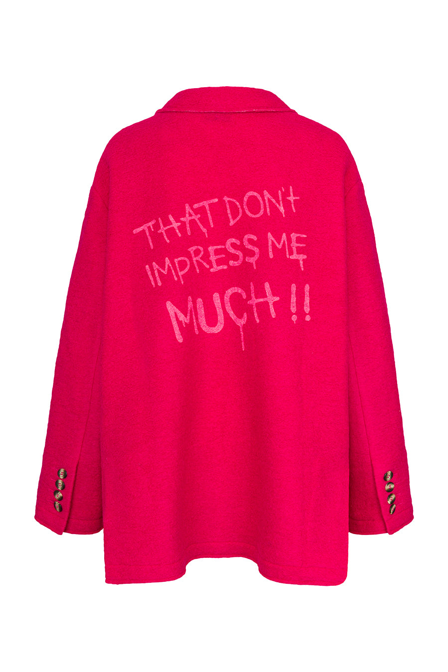 Liv Bergen Oversized Jacke "THAT DON'T IMPRESS ME MUCH" in pink