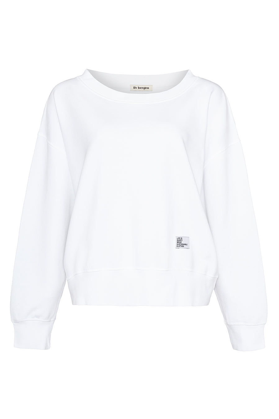 Liv Bergen Sweater "100% Organic Cotton" in optic white