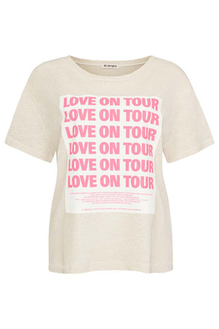 T-Shirt LOVE ON TOUR in creme